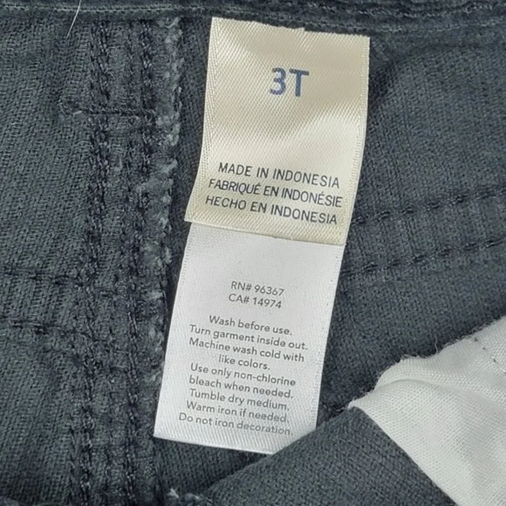 OshKosh B'gosh Corduroy Pants, Snap Closure, Adjustable Waist, 3T, New With Tags